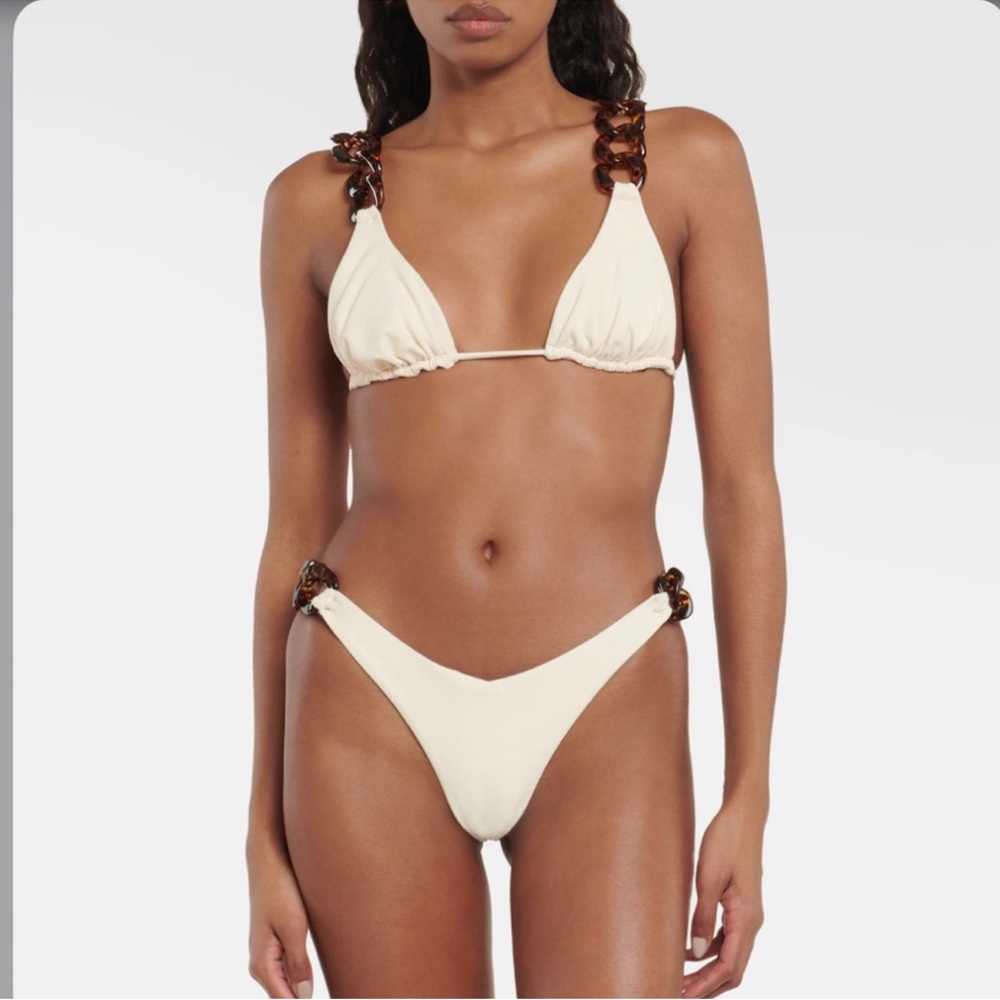 SAME Los Angeles Chain Ljnk Bikini in Cream and Tortoise